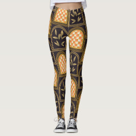 Luxe Art Deco geometrisch bloemmotief naadloos pat Leggings