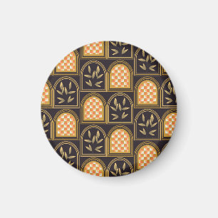 Luxe Art Deco geometrisch bloemmotief naadloos pat Magneet