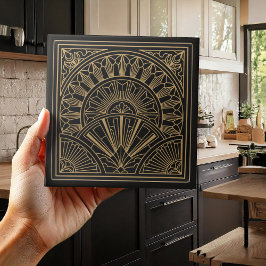 Luxe Art Deco geometrische Pat#2 ID1196 Tegeltje