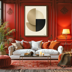 Luxe Art Deco geometrische wandkunst Minimaal go Poster