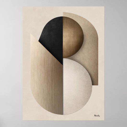 Luxe Art Deco geometrische wandkunst | Minimaal Poster (Voorkant)