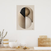 Luxe Art Deco geometrische wandkunst | Minimaal Poster (Keuken)