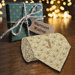Luxe Art Deco Glitter Personaliseer Naam Stropdas<br><div class="desc">Een Art Deco motief in luxe goud voor een slim casual stropdas. Cool voor Vaderdag cadeau. Pas met monogram aan om een persoonlijk geschenk te maken.</div>