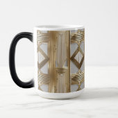 Luxe Art Deco Gouden Mok - Elegant geometrisch pat (Links)