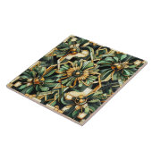 Luxe Art Deco groene en gouden backsplash Tegeltje (Zijkant)
