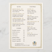 Luxe Art Deco Kamer Service Ontbijt Menu (Achterkant)