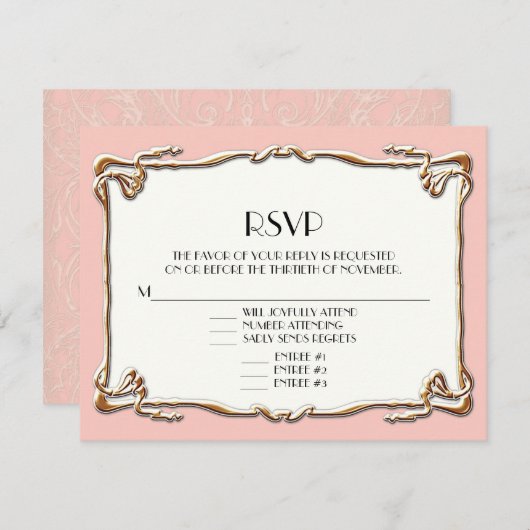 Luxe Art Deco Nouveau Gatsby Style Menu (Voorkant / Achterkant)