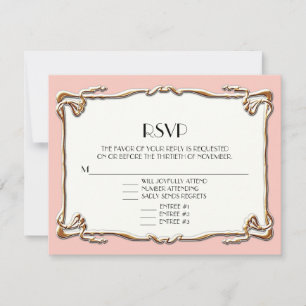 Luxe Art Deco Nouveau Gatsby Style Menu