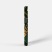 Luxe Art Deco Smaragdgroene Gouden Monogram iPhone Hoesje (Rechterkant)