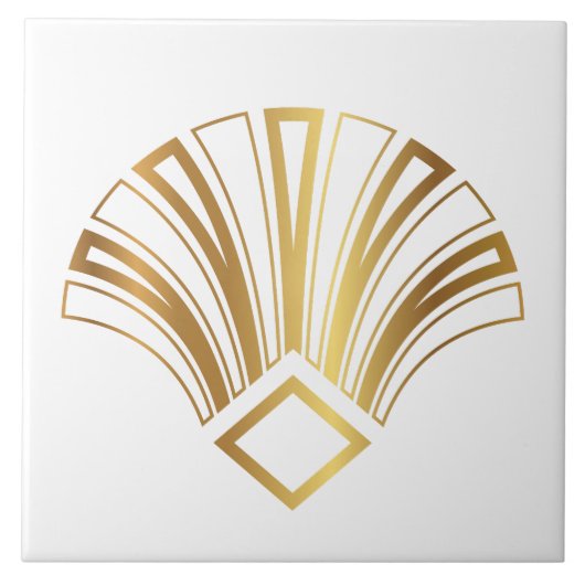 Luxe Art Deco ventilatormotief Tegeltje (Voorkant)
