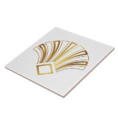 Luxe Art Deco ventilatormotief Tegeltje (Zijkant)