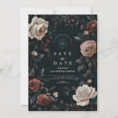 Luxe Art Nouveau bloemige bruiloft  Save The Date (Voorkant)