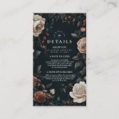 Luxe Art Nouveau Floral Wedding Informatiekaartje (Voorkant)