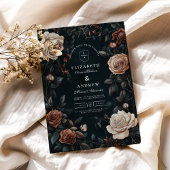 Luxe Art Nouveau Floral Wedding Kaart