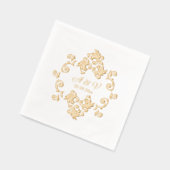 Luxe Art Nouveau Monogram Folie Servetten (Links)