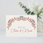 Luxe Artistieke Botanische Bloemen Paisley Wedding (Staand voorkant)