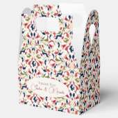 Luxe Artistieke Botanische Bloemen Paisley Wedding Bedankdoosjes (Geopend)