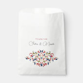 Luxe Artistieke Botanische Bloemen Paisley Wedding Bedankzakje (Voorkant)