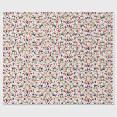 Luxe Artistieke Botanische Bloemen Paisley Wedding Cadeaupapier (Vlak)