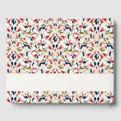 Luxe Artistieke Botanische Bloemen Paisley Wedding Gastenboek (Achterkant)