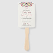 Luxe Artistieke Botanische Bloemen Paisley Wedding Handwaaier (Voorkant)