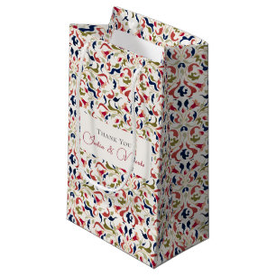 Luxe Artistieke Botanische Bloemen Paisley Wedding Klein Cadeauzakje