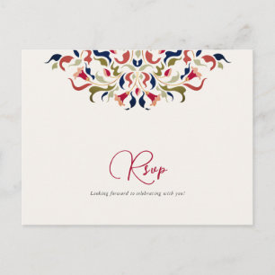 Luxe Artistieke Botanische Bloemrijke Paisley Brui Briefkaart