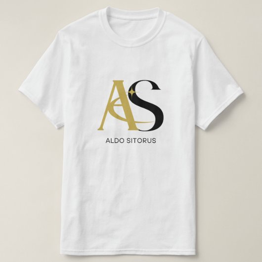 Luxe AS Monogram Logo - Elegante Aldo Sitorus Min T-shirt (Design voorkant)