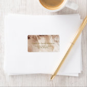 Luxe Aurum Marmer Textuur Bruiloft Etiket (Insitu)