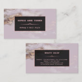 Luxe Aurum Marmeren Roos Gold Make-up Artist Visitekaartje (Voorkant / Achterkant)