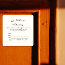 Luxe Authenticiteitscertificaat Sticker | Ivory