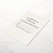 Luxe Authenticiteitscertificaat Sticker | Ivory Folie Feestdagenkaart (Gedraaid)