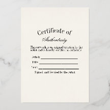 Luxe Authenticiteitscertificaat Sticker | Ivory