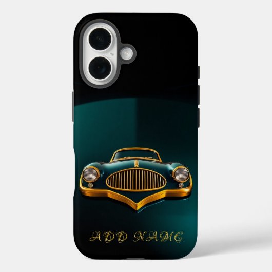  Luxe Auto Front Golden Trim Art Case-Mate iPhone Case (Achterkant)