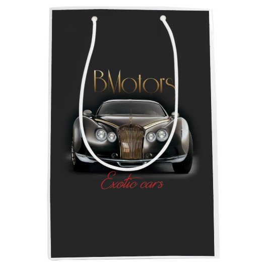 Luxe auto grafisch concept op Gift Bag Medium Cadeauzakje (Voorkant)