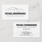 Luxe Auto Illustratie Ontwerp Visitekaartje (Voorkant / Achterkant)
