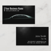 Luxe auto in het donkere Visitekaartje (Voorkant / Achterkant)