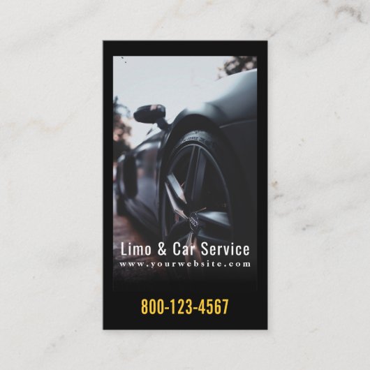 Luxe auto limousine & auto service QR-code Visitekaartje (Voorkant)