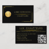 Luxe auto limousine & auto service QR-code Visitekaartje (Voorkant / Achterkant)