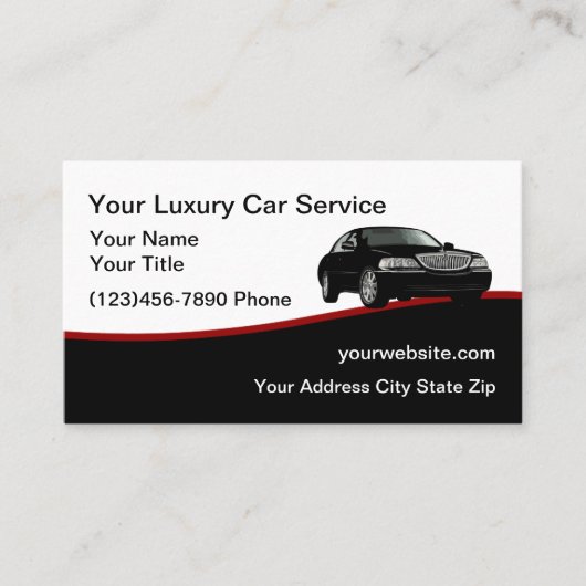 Luxe auto service taxi visitekaartje (Voorkant)