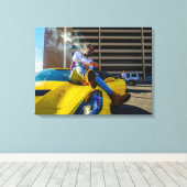 Luxe auto uitgerekte canvasprint canvas afdruk (Insitu (Houten vloer))