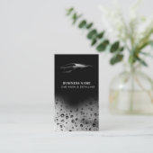 Luxe Auto Wash Automotive Cleaning QR Code Zwart Visitekaartje (Staand voorkant)