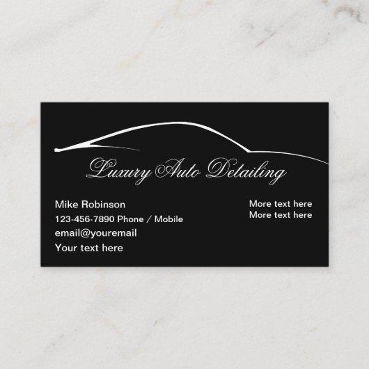 Luxe, automatische details eenvoudig visitekaartje (Voorkant)