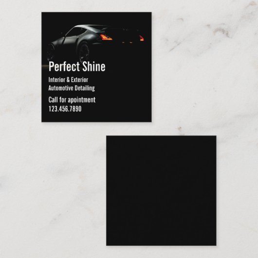 Luxe automatische specificatie van autoreiniging z vierkante visitekaartje (Voorkant / Achterkant)