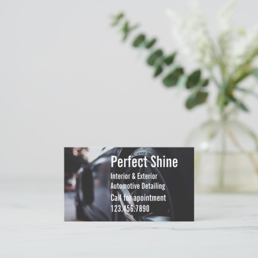 Luxe automatische specificatie van autoreiniging z visitekaartje (Staand voorkant)