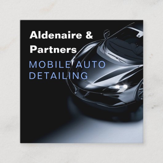 Luxe, automatische specificatie van de QR-code voo Vierkante Visitekaartje (Voorkant)