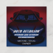 Luxe, automatische specificatie van de QR-code voo Vierkante Visitekaartje (Voorkant)