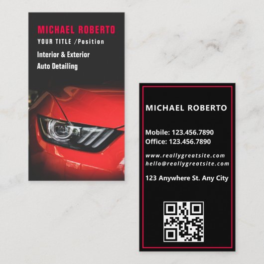 Luxe, automatische specificatie van de QR-code voo Visitekaartje (Voorkant / Achterkant)