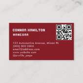 Luxe, automatische specificatie van de QR-code voo Visitekaartje (Achterkant)