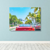 Luxe auto's canvasprint met uitgerekte afbeelding canvas afdruk (Insitu (Houten vloer))